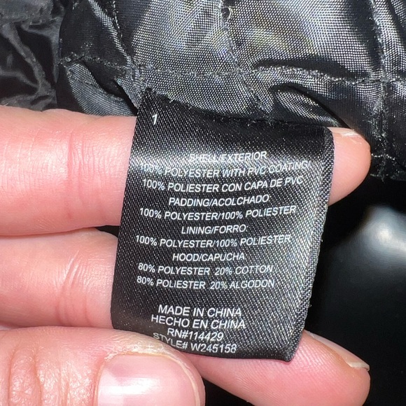 Whispering Smith Vintage Black Leather Zip Up Jacket Hood Quilted Lining Size XL - Picture 14 of 14